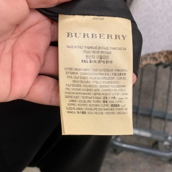 Burberry Kyrewood Suede Trench Coat Size Large - Picture 5 of 7